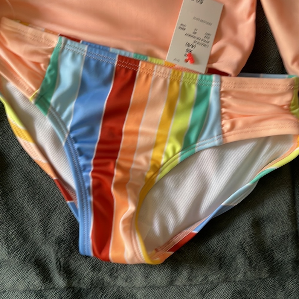 Cat & Jack 3 Piece Girls Swimsuit size XS 4/5 nwt - Picture 2 of 5